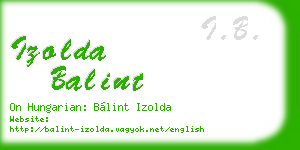 izolda balint business card